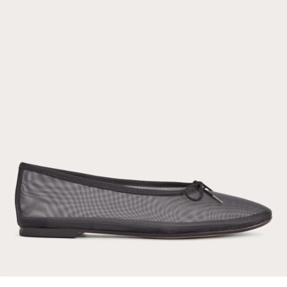 Everlane - The Day Ballet Flat - Black Mesh